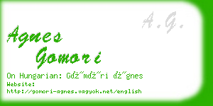 agnes gomori business card